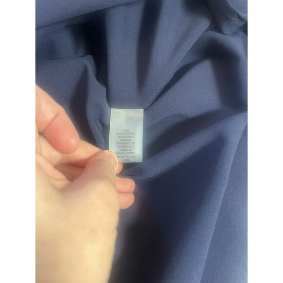 Vince Camuto Women's Metallic Jacquard Cocktail Dress Periwinkle Sz 4 - Picture 12 of 14